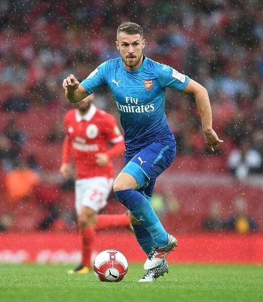 Aaron Ramsey in Action: Arsenal vs SL Benfica, Emirates Cup 2017-18