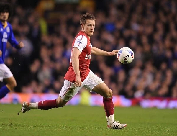 Aaron Ramsey in Action: Everton vs Arsenal, Premier League 2011-12