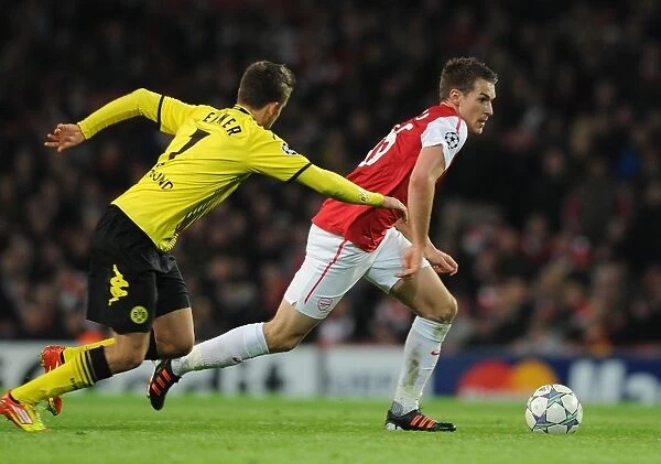 Aaron Ramsey vs. Felipe Santana: Clash at the Emirates - Arsenal v Borussia Dortmund, UEFA Champions League, 2011