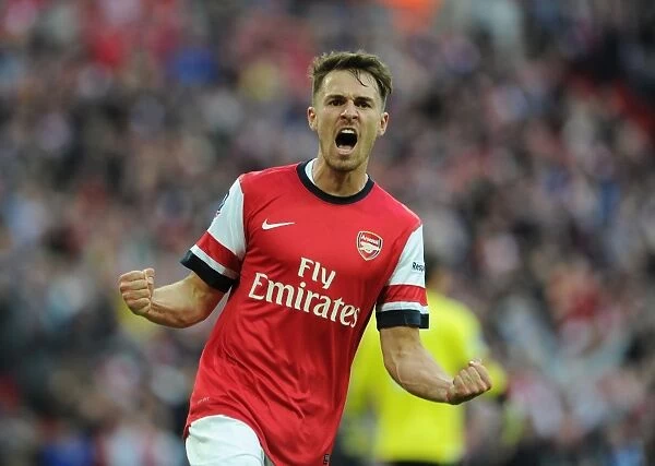 Aaron Ramsey's Euphoric Moment: Thrilling FA Cup Semi-Final Goal for Arsenal vs Wigan Athletic (2014)
