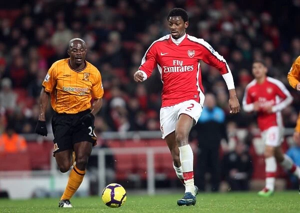Abou Diaby and George Boateng Clash in Arsenal's 3-0 Victory over Hull City, Barclays Premier League (December 19, 2009)