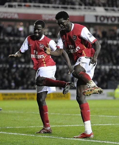 Adebayor and Eboue in Jubilant Moment as Arsenal Thrash Derby 6-2 in Premier League