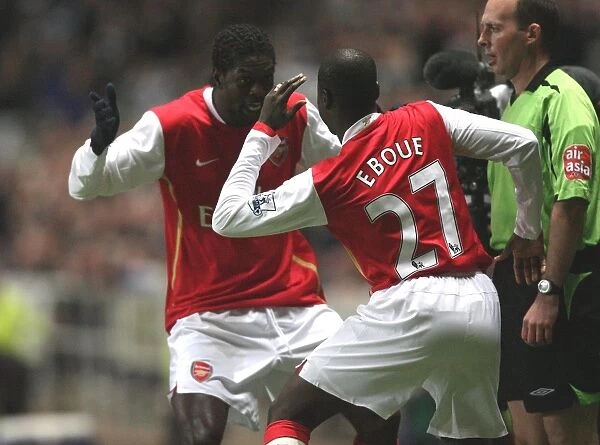 Adebayor and Eboue: United in Victory - The Thrilling Moment of Their Arsenal Goal