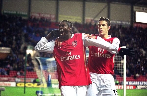 Adebayor and van Persie: Unity in Victory - Arsenal's Goal Celebration at Wigan (2006)