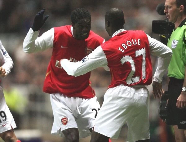 Adebayor's Double Celebration: Arsenal's Equalizer at Newcastle (5 / 12 / 2007)