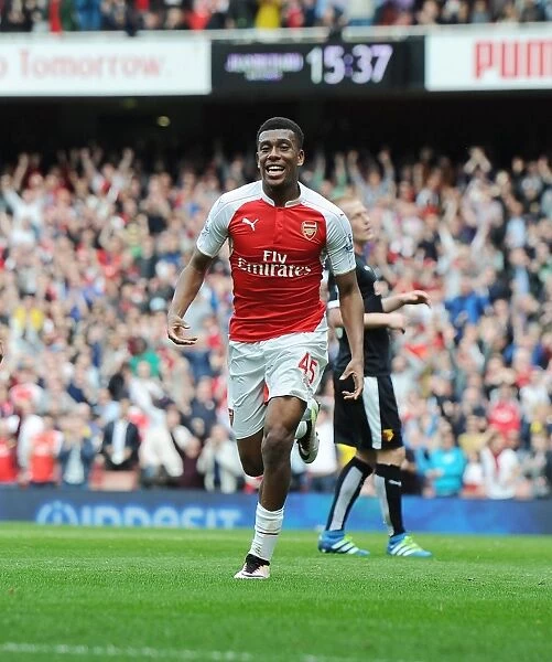 Alex Iwobi Scores His Second Goal: Arsenal's Victory Against Watford in the Premier League 2015-16