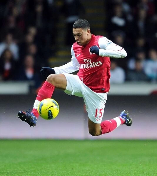 Alex Oxlade-Chamberlain: In Action for Arsenal against Swansea City, Premier League 2011-12