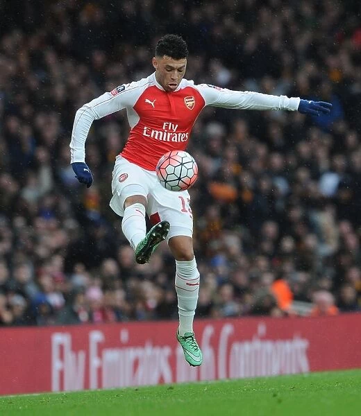 Alex Oxlade-Chamberlain in FA Cup Action: Arsenal vs Hull City