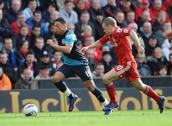 Alex Oxlade-Chamberlain Surges Past Jay Spearing: Liverpool vs Arsenal, Premier League 2011-12