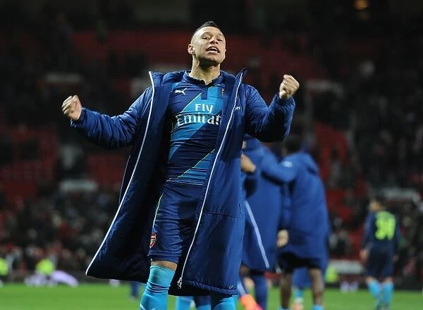 Alex Oxlade-Chamberlain's Celebration: Arsenal's FA Cup Quarterfinal Victory over Manchester United (2014-15)