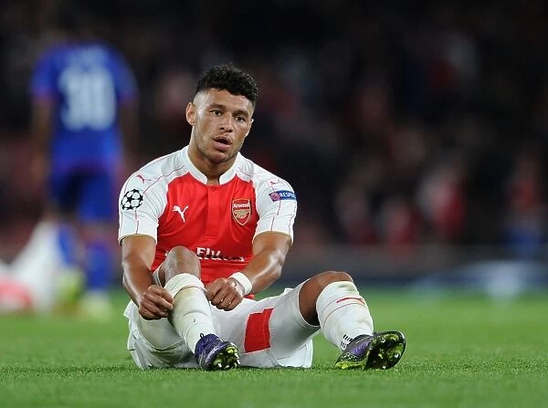Alex Oxlade-Chamberlain's Euphoric Reaction: Arsenal's UEFA Champions League Triumph over Olympiacos (2015 / 16)