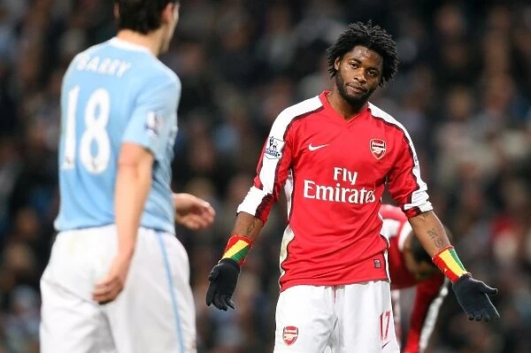 Alex Song vs Manchester City: Arsenal's Defensive Midfielder Faces a Tough Night in the 2009-10 Carling Cup 5th Round