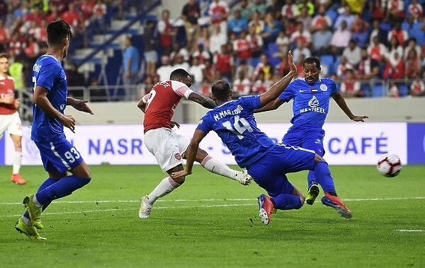 Alexandre Lacazette Scores Arsenal's Second Goal Against Al-Nasr Dubai SC in Friendly Match, 2019