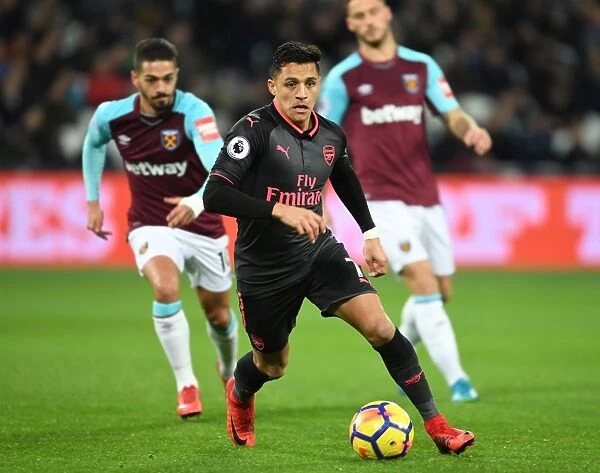 Alexis Sanchez in Action: West Ham United vs. Arsenal, Premier League 2017-18