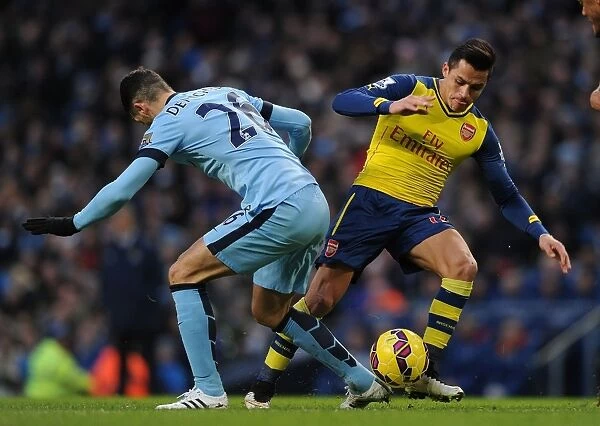 Alexis Sanchez Dashes Past Martin Demichelis: Manchester City vs. Arsenal, Premier League 2014-15