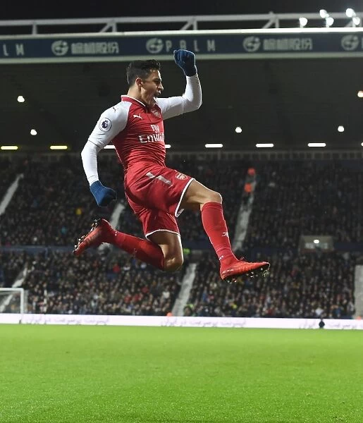 Alexis Sanchez Scores for Arsenal against West Bromwich Albion, Premier League 2017-18