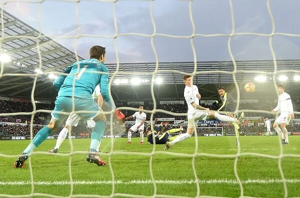 Alexis Sanchez Scores Arsenal's Fourth Goal vs Swansea City, January 2017