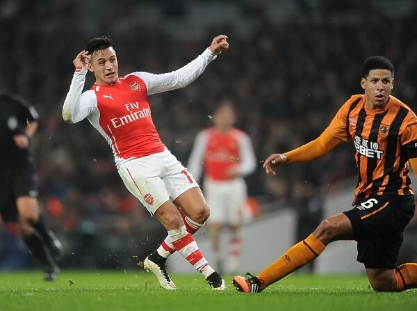 Alexis Sanchez Scores Against Curtis Davies: Arsenal vs Hull City, FA Cup 2014-15