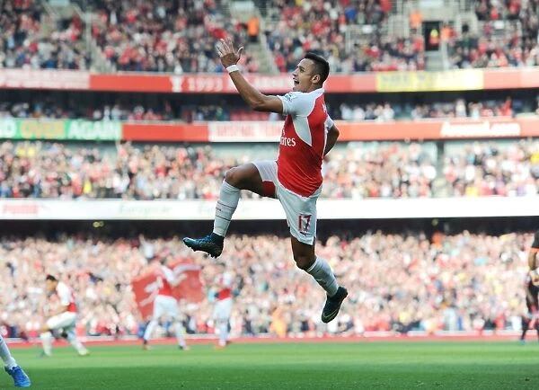 Alexis Sanchez Scores First Arsenal Goal: Arsenal 1-Manchester United, Premier League 2015 / 16