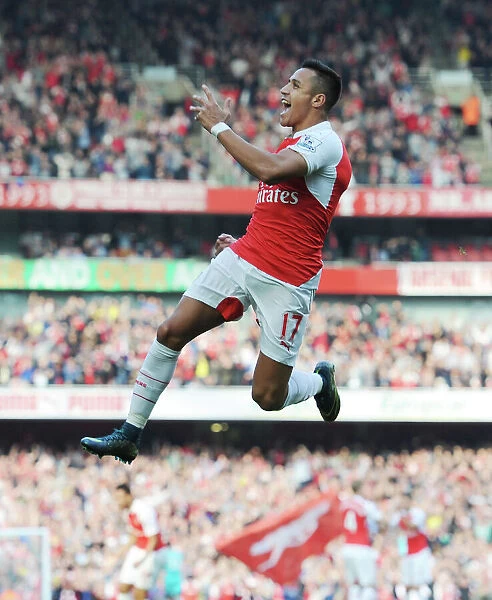 Alexis Sanchez Scores the First Goal: Arsenal vs Manchester United, Premier League 2015 / 16