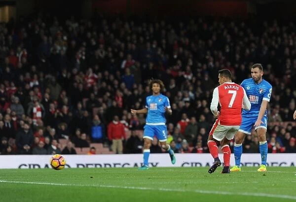 Alexis Sanchez Scores Third Goal: Arsenal vs AFC Bournemouth, Premier League 2016 / 17