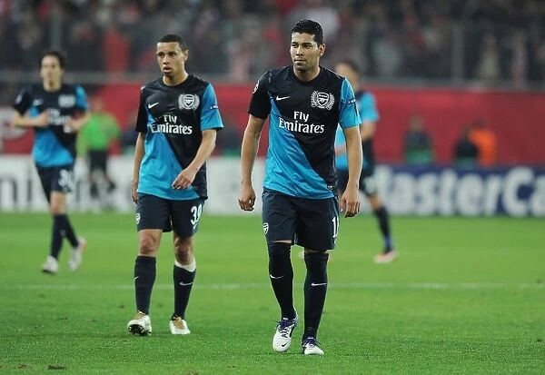 Andre Santos in Action: Olympiacos vs. Arsenal, UEFA Champions League, 2011