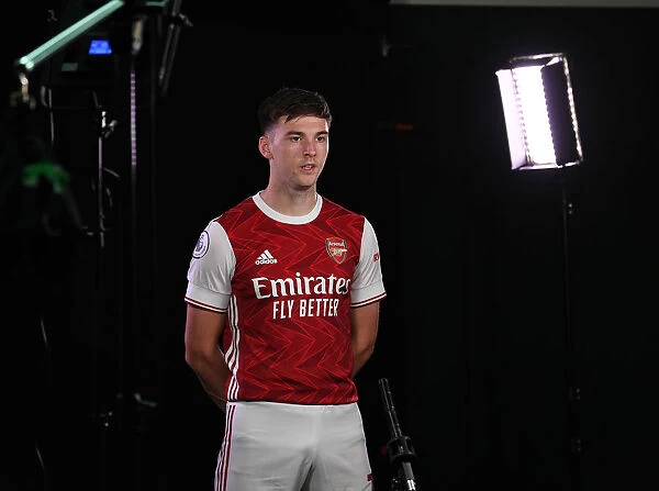 Arsenal 2020-21: Kieran Tierney's Unwavering Concentration at First Team Photocall