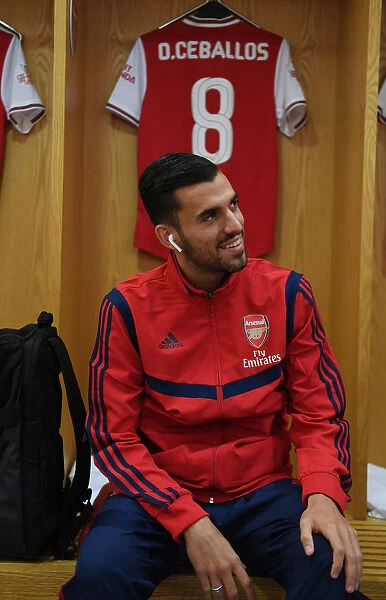 Arsenal: Dani Ceballos in the Changing Room before Arsenal v Olympique Lyonnais - Emirates Cup 2019
