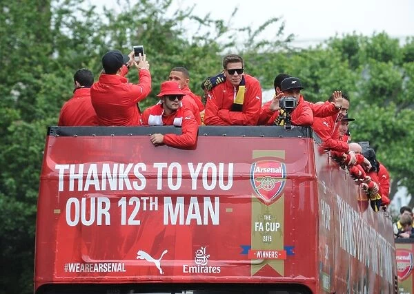 Arsenal FA Cup Triumph: Victory Parade at Emirates Stadium (May 31, 2015)