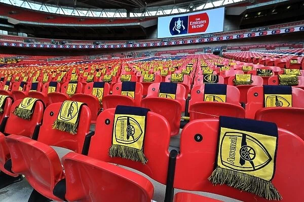 Arsenal Faithful Wave Scarfs at Wembley Ahead of FA Cup Final vs. Aston Villa, 2015