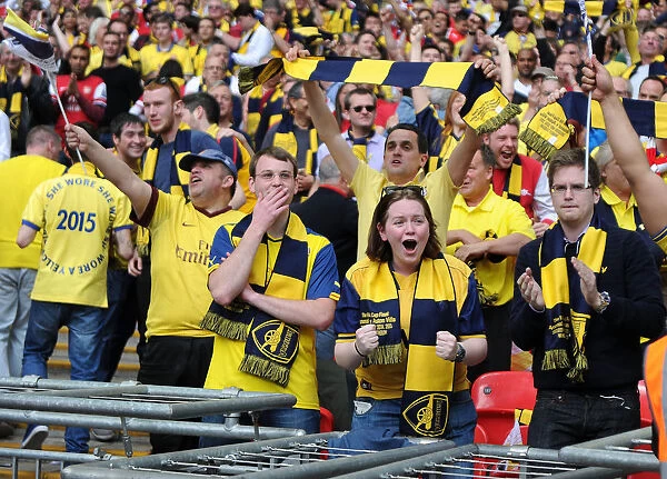 Arsenal Fans at the 2015 FA Cup Final vs Aston Villa, Wembley Stadium, London