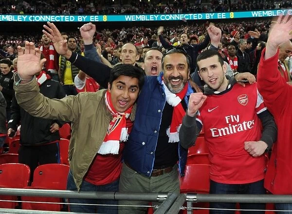 Arsenal Fans Celebrate FA Cup Semi-Final Victory Over Wigan Athletic (4-2 on Penalties)