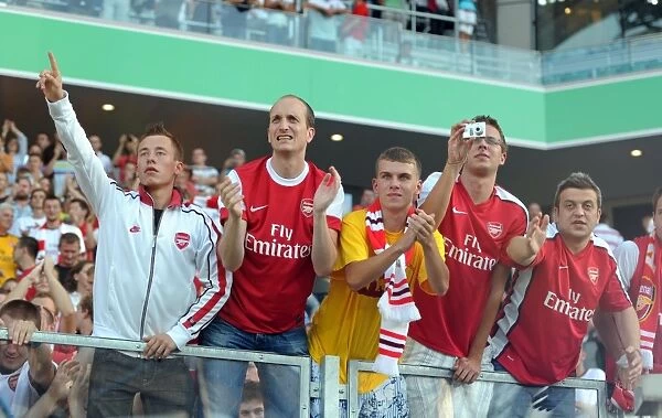 Arsenal Fans Celebrate Glorious 5-6 Victory Over Legia Warsaw in Warsaw, Poland (2010)