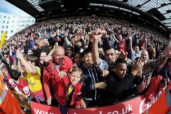 Arsenal Fans Celebrate Premier League Victory over Norwich City