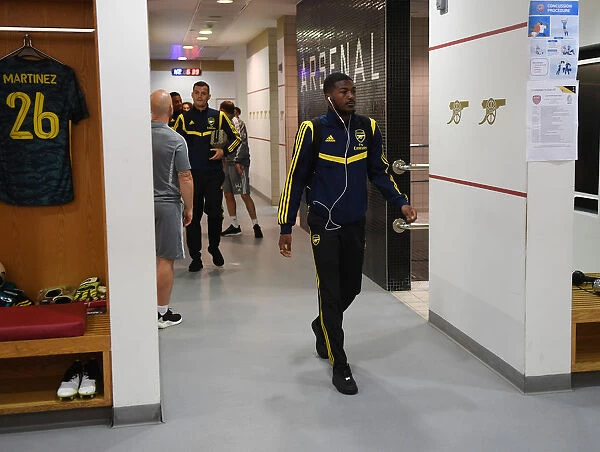 Arsenal FC: Ainsley Maitland-Niles in the Changing Room before Arsenal v Standard Liege, UEFA Europa League 2019-20