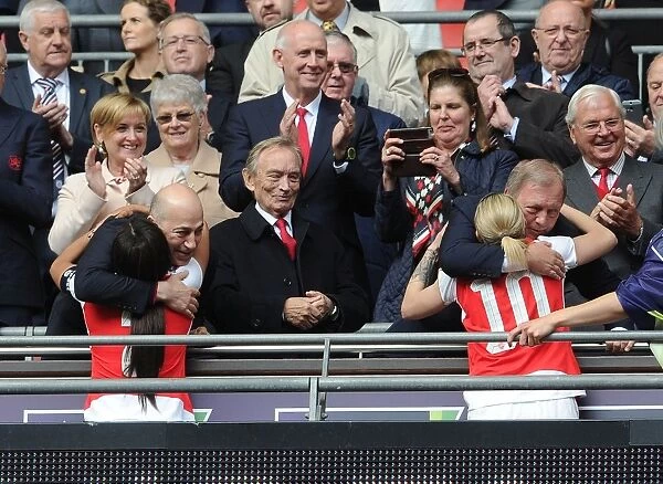 Arsenal FC: Celebrating FA Cup Victory - Ivan Gazidis, Alex Scott, Vic Akers, and Kelly Smith Embrace in Triumph