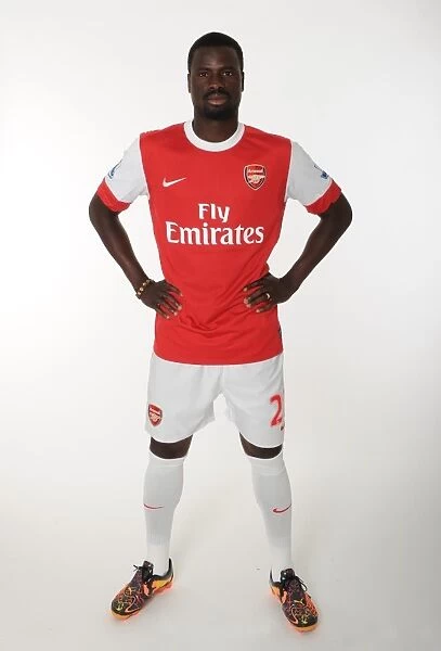 Arsenal FC: Emmanuel Eboue at 2010-11 First Team Photocall and Membersday, Emirates Stadium