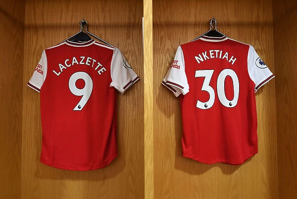 Arsenal FC: Lacazette and Nketiah Pre-Match Unity at Emirates Stadium (Arsenal v West Ham United, Premier League 2019-20)