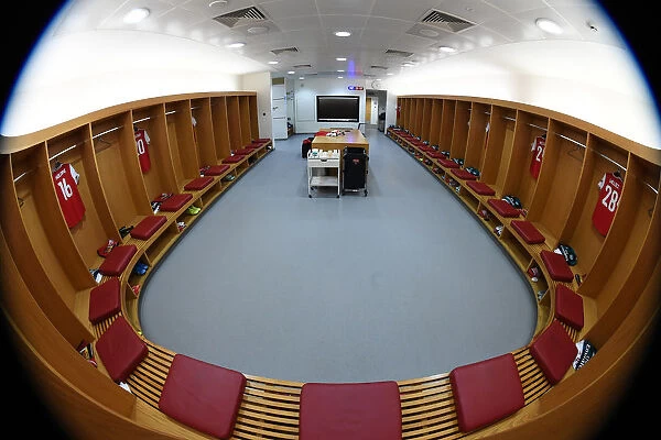 Arsenal FC: Behind the Scenes in the Changing Room before Arsenal v Standard Liege, UEFA Europa League 2019-20