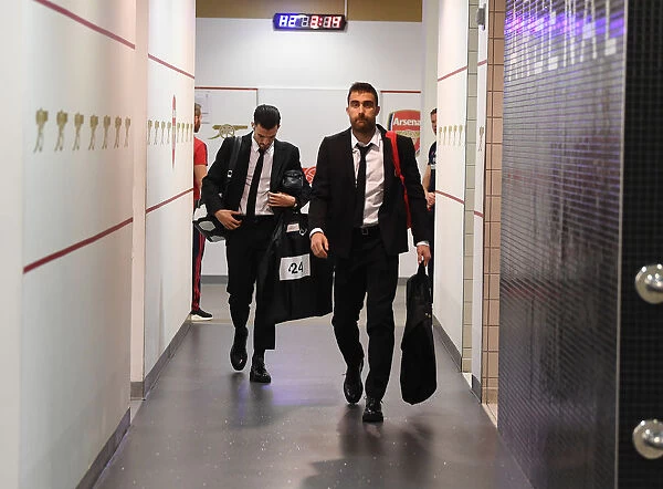 Arsenal FC: Sokratis in the Changing Room before Arsenal v Crystal Palace (2019-20)