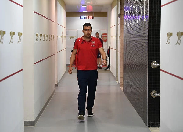 Arsenal FC: Sokratis in the Changing Room Before Arsenal vs. Tottenham Premier League Clash (2019-20)