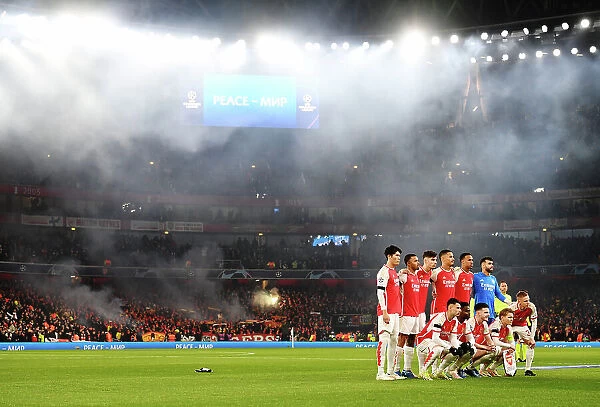 Arsenal FC vs RC Lens: Group B - UEFA Champions League 2023 / 24: Team Photo at Emirates Stadium