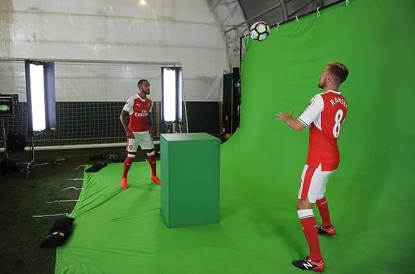 Arsenal First Team: Walcott and Ramsey at 2016-17 Photocall