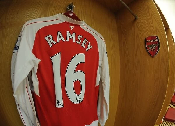 Arsenal Football Club: Aaron Ramsey's Hanging Shirt before Arsenal vs Sunderland (2015-16)