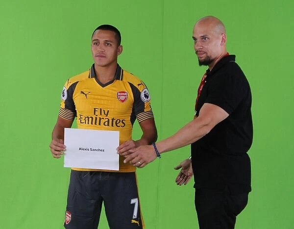 Arsenal Football Club: Alexis Sanchez at 2016-17 First Team Photocall