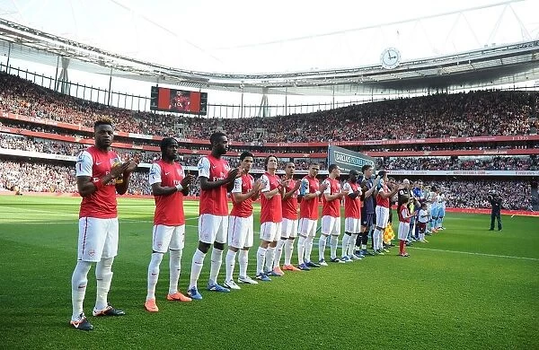 Arsenal Honors Fallen Hero Fabrice Muamba During Match vs. Aston Villa