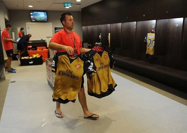 Arsenal Kit Manager Paul Akers Gears Up for Arsenal v Singapore XI at 2015 Barclays Asia Trophy