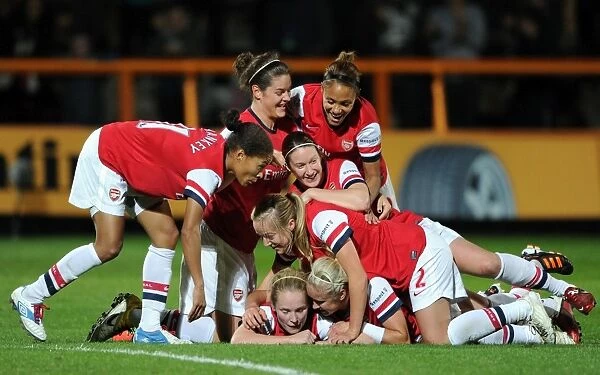Arsenal Ladies: Celebrating Kim Little's Goal - FA WSL Continental Cup Final Victory