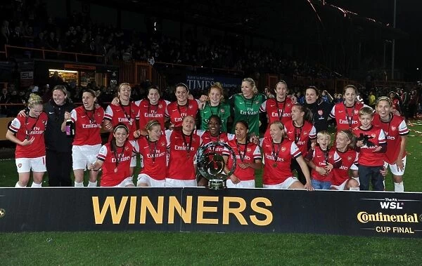 Arsenal Ladies FC Celebrate FA WSL Continental Cup Final Victory over Birmingham City Ladies FC