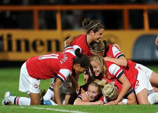 Arsenal Ladies FC Celebrate Kim Little's Goal: WSL Continental Cup Final vs Birmingham City Ladies FC, 2012
